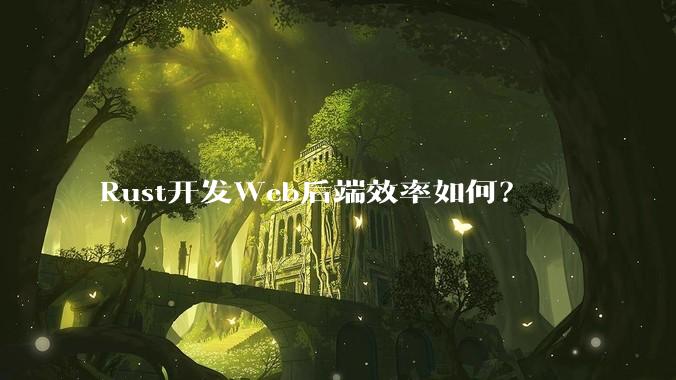 Rust开发Web后端效率如何？