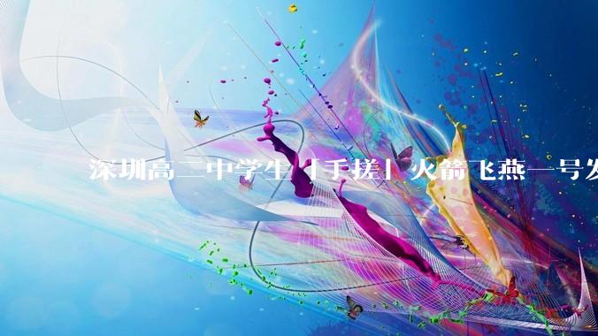 深圳高二中学生「手搓」火箭飞燕一号发射成功，突破 10KM 海拔高度，这属于什么水平？手搓火箭有多难？